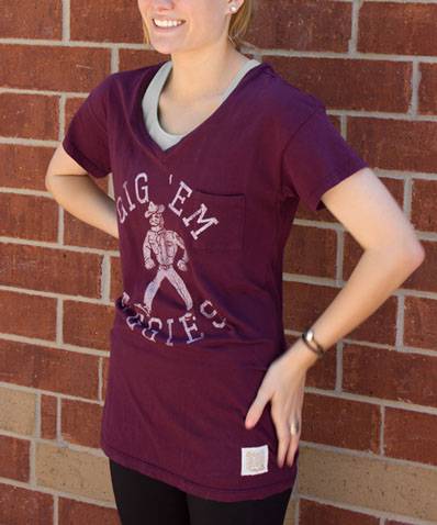 Original Retro Brand College Vault Texas A&M Football T Shirt made in america usa