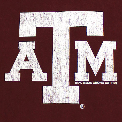 Block ATM A&M non-beveled Texas A&M organic cotton USA American made