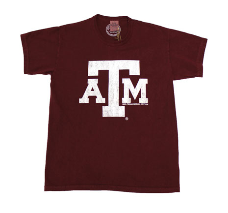 Block ATM A&M non-beveled Texas A&M organic cotton USA American made